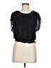 Jason Maxwell Black Short Sleeve Blouse Size M - photo 1