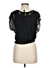 Jason Maxwell Black Short Sleeve Blouse Size M - photo 2