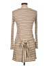 GB Stripes Tan Casual Dress Size L - photo 2