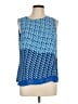 Rose + Olive 100% Polyester Blue Sleeveless Blouse Size L - photo 1