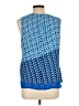 Rose + Olive 100% Polyester Blue Sleeveless Blouse Size L - photo 2