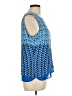 Rose + Olive 100% Polyester Blue Sleeveless Blouse Size L - photo 4