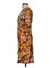 Glamour Print Orange Cocktail Dress Size 6 - photo 5