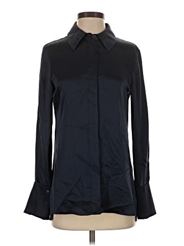Reiss Long Sleeve Silk Top (view 1)