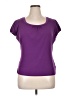 Worthington Purple Short Sleeve Top Size XL - photo 1