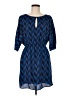 Everly 100% Polyester Chevron-herringbone Blue Casual Dress Size M - photo 1