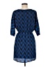 Everly 100% Polyester Chevron-herringbone Blue Casual Dress Size M - photo 2