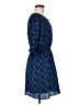 Everly 100% Polyester Chevron-herringbone Blue Casual Dress Size M - photo 4