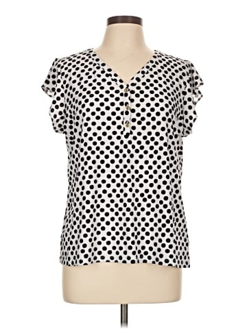 Anne Klein Short Sleeve Blouse (view 1)