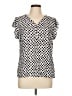 Anne Klein Polka Dots Black Short Sleeve Blouse Size L - photo 1