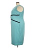 Catherines Color Block Teal Cocktail Dress Size 24W - photo 5