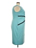 Catherines Color Block Teal Cocktail Dress Size 24W - photo 4