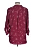 Lush 100% Polyester Stars Burgundy 3/4 Sleeve Blouse Size L - photo 2