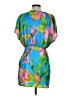 Zara Tropical Floral Blue Cocktail Dress Size S - photo 2