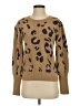 Left Coast by Dolan 100% Polyester Animal Print Brown Pullover Sweater Size S - photo 1