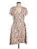 Just Be... Floral Tan Casual Dress Size M - photo 1