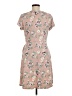 Just Be... Floral Tan Casual Dress Size M - photo 2