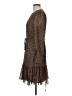L.K. Bennett 100% Polyester Animal Print Brown Casual Dress Size 10 - photo 5