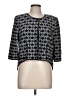 St. John Black 3/4 Sleeve Blouse Size 10 - photo 1