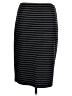Mossimo Stripes Black Casual Skirt Size L - photo 2