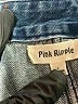 Pink Ripple 100% Polyester Blue Denim Skirt Size L - photo 4
