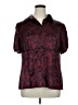 Apt. 9 Paisley Burgundy Short Sleeve Blouse Size 1X - photo 1
