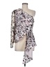 Self-Portrait 100% Polyester Silver Pink 3/4 Sleeve Blouse Size 8 - photo 1