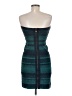 Herve Leger Chevron-herringbone Teal Cocktail Dress Size M - photo 2