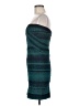 Herve Leger Chevron-herringbone Teal Cocktail Dress Size M - photo 5