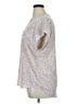 Vince Camuto 100% Polyester Animal Print Silver Short Sleeve Blouse Size XL - photo 5
