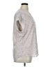 Vince Camuto 100% Polyester Animal Print Silver Short Sleeve Blouse Size XL - photo 4