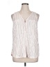 Candie's Ivory Sleeveless Button-Down Shirt Size XL - photo 1