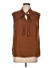 Worthington 100% Polyester Brown Sleeveless Blouse Size L - photo 1