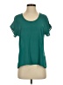 Soprano 100% Polyester Teal Short Sleeve Top Size XS - photo 1