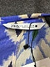 Zara Argyle Blue 3/4 Sleeve Blouse Size L - photo 7