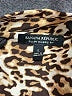 Banana Republic 100% Polyester Animal Print Brown Long Sleeve Blouse Size L - photo 7