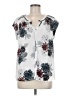 Daniel Rainn 100% Polyester Floral White Short Sleeve Blouse Size M - photo 1