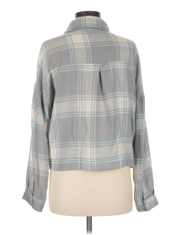 American Eagle Outfitters 3/4 Sleeve Button-Down Shirt (view 2)