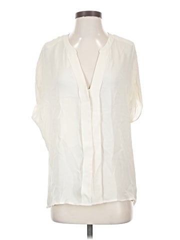 Vince. Short Sleeve Silk Top (view 1)