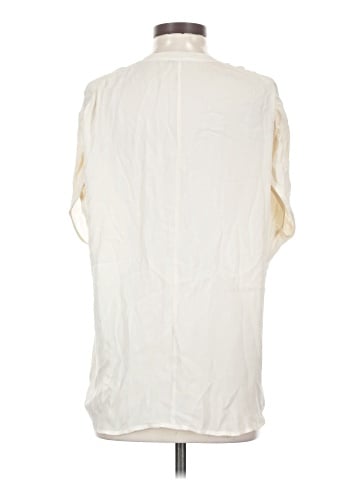 Vince. Short Sleeve Silk Top (view 2)