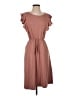 Roolee Solid Brown Casual Dress Size S - photo 1