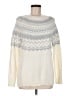 Talbots 100% Polyester Chevron-herringbone Ivory Pullover Sweater Size M - photo 1