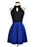 Speechless Color Block Blue Cocktail Dress Size M - photo 1