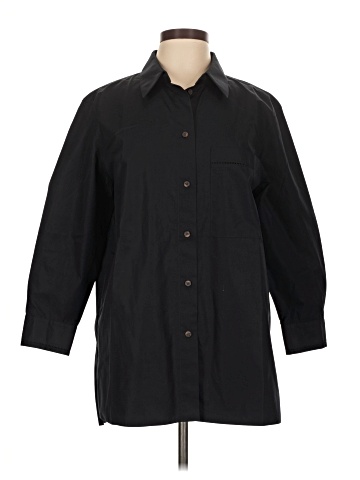 Lafayette 148 New York 3/4 Sleeve Button-Down Shirt (view 1)