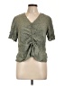 Downeast Green Short Sleeve Blouse Size L - photo 1