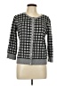 Cable & Gauge Checkered-gingham Gray Cardigan Size L - photo 1