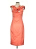 JS Collections 100% Polyester Solid Orange Cocktail Dress Size 4 - photo 2