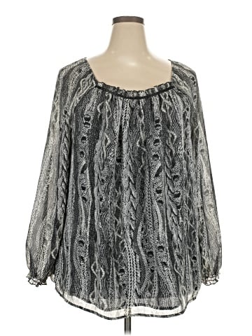 Cj Banks Long Sleeve Blouse (view 1)