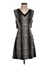 Reiss 100% Silk Animal Print Silver Cocktail Dress Size 2 - photo 1