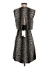 Reiss 100% Silk Animal Print Silver Cocktail Dress Size 2 - photo 2